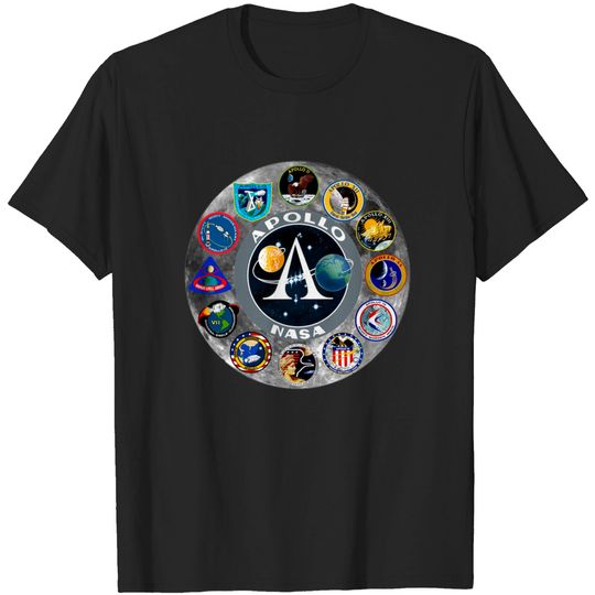 Discover Apollo Missions Poster - Apollo Mission Patch - T-Shirt