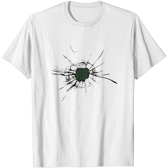 Discover Matrix Code Bullet Hole - Matrix - T-Shirt