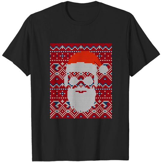 Discover Ugly Christmas Xmas Sweater Hipster Santa Claus Norway Gift - Ugly Xmas Sweater - T-Shirt