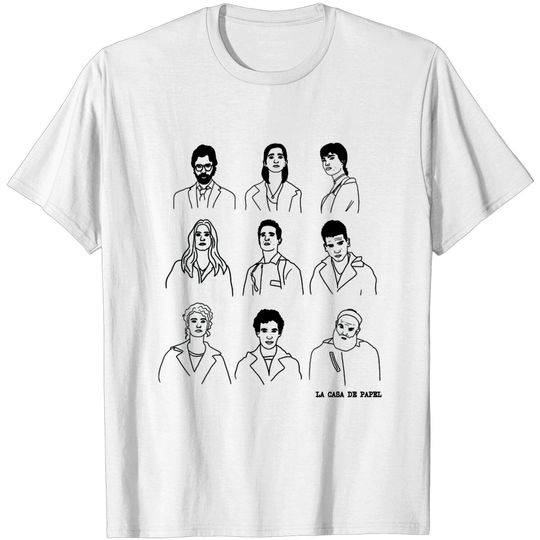 Discover La Casa De Papel Characters - La Casa De Papel Netflix - T-Shirt