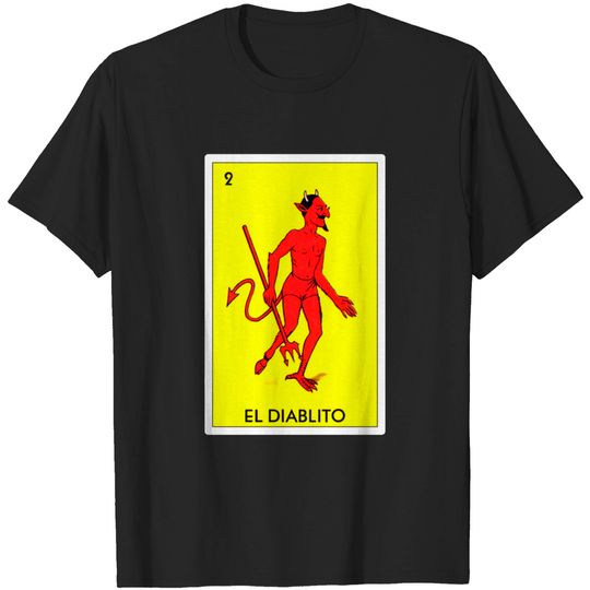Discover Mexican Loteria Art - El Diablito - Loteria - T-Shirt