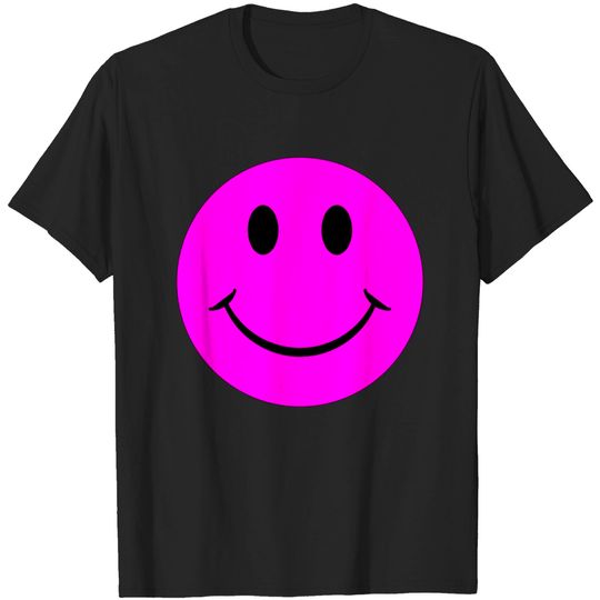 Discover Smiley Face Pink Emoji - Smiley Face Pink Emoji - T-Shirt
