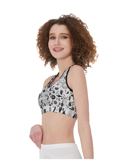 Discover Witchy Occult Sports Bra Workout Pole Dancing Witchcraft