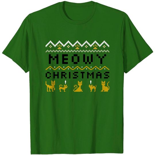 Discover Meowy Christmas - Cat Christmas Sweater - T-Shirt
