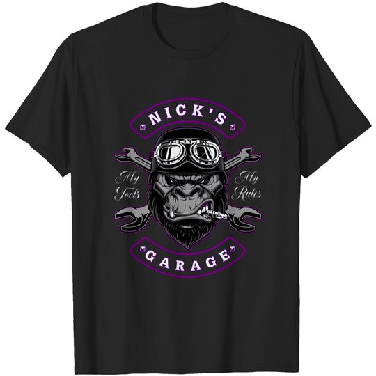 Discover Nick's Garage Personalized Men's Gift - Nicks Garage Personalized Mens - T-Shirt