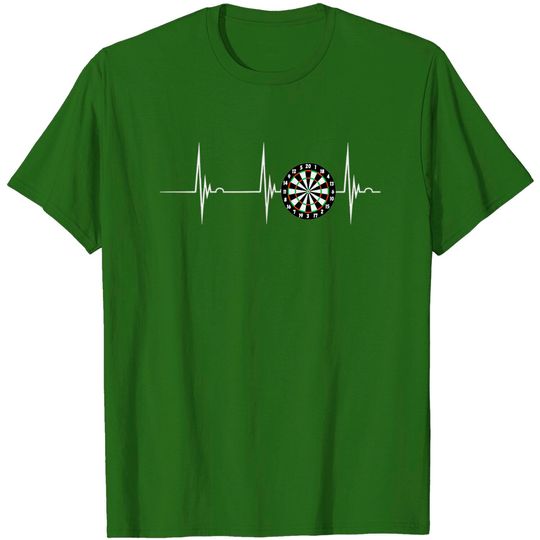 Discover Darts Bullseye Heartbeat EKG Pulse Board Arrow Games Dart Player - Gift - T-Shirt
