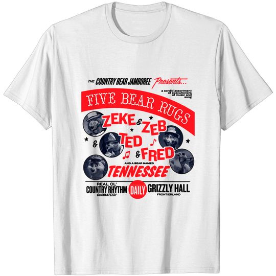 Discover Five Bear Rugs - Country Bear Jamboree - T-Shirt
