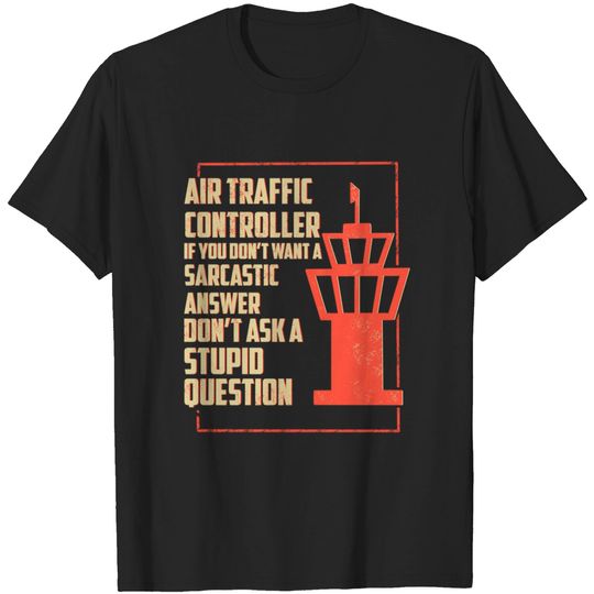 Discover Air Traffic Controller Airplane ATC Control - Air Traffic Controller - T-Shirt