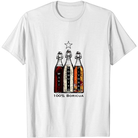 Discover 100% Boricua Mavi Coquito Pitorro - Puerto Rico - T-Shirt