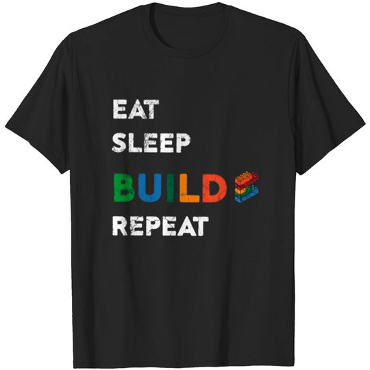 Discover Building Blocks Shirt, Eat Sleep Build Repeat, Building Blocks Birthday Shirt