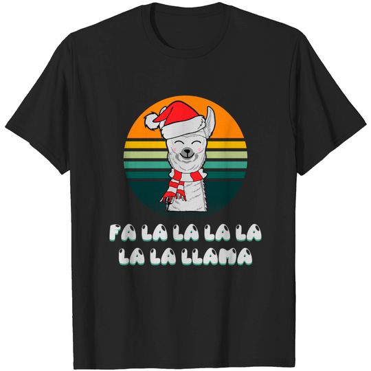 Discover Fa La La La La Llama Santa Gift T-Shirt