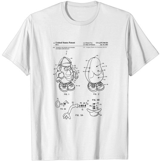 Discover Mr.Potato Head Patent Black - Mr Potato Head - T-Shirt