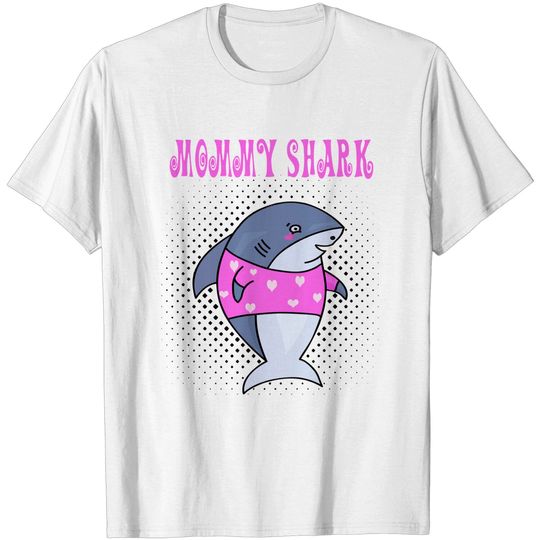 Discover Mommy Shark in Granny Dress - Funny Shark T-Shirt