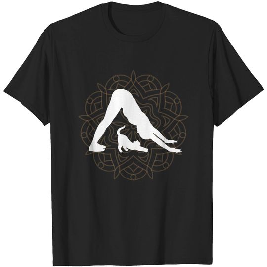 Discover Yoga Cats Meditation Mandala Namaste - Yoga - T-Shirt
