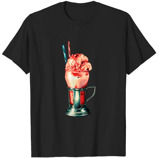 Discover Strawberry Milkshake - Ice Cream - T-Shirt