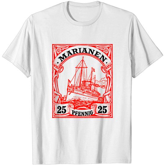 Discover Vintage Mariana Islands Postage Stamp Design - Mariana Islands - T-Shirt