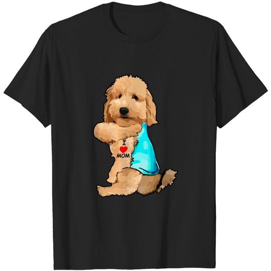 Discover Goldendoodle I Love Mom Tattoo Shirt Doodle Lover - Goldendoodle - T-Shirt