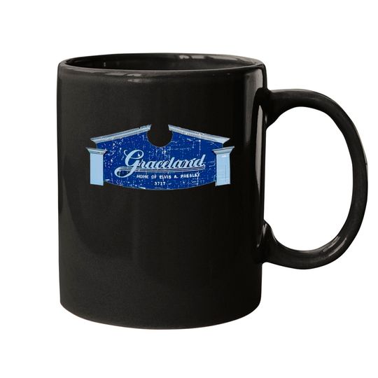 Discover Graceland, distressed - Elvis - Mugs