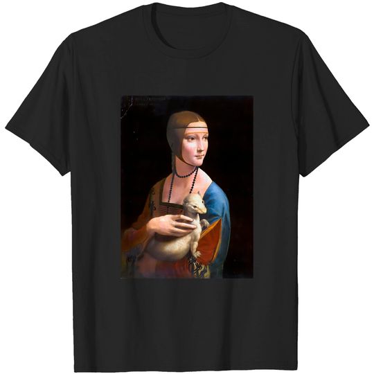 Discover Leonardo da Vinci Lady with an Ermine - Leonardo Da Vinci - T-Shirt