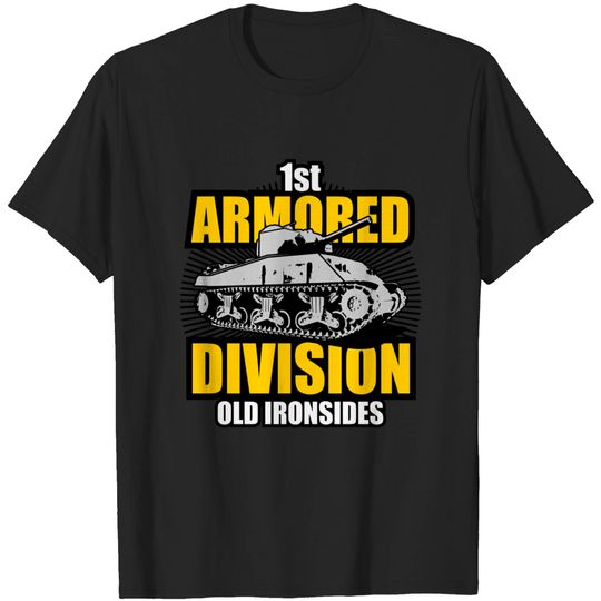 Discover 1st Armored Division - M4 Sherman Tank - T-Shirt
