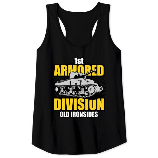 Discover 1st Armored Division - M4 Sherman Tank - Tank Tops