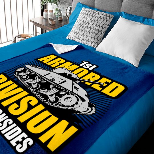 Discover 1st Armored Division - M4 Sherman Tank - Baby Blankets