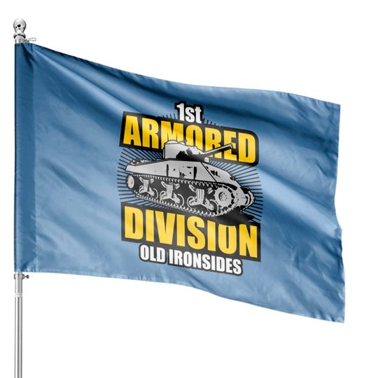Discover 1st Armored Division - M4 Sherman Tank - House Flags