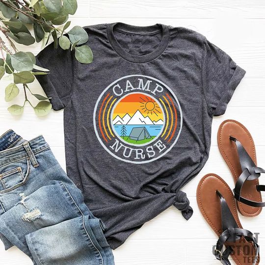 Discover Camping-Themed Camp Nurse Shirt
