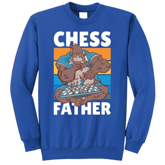 Discover Chess Father With A Gorilla For Father's Day Lover Sweatshirt