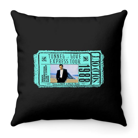 Discover Vintage 1988 BRUCE SPRINGSTEEN Tunnel of Love Europe Tour Concert Throw Pillows