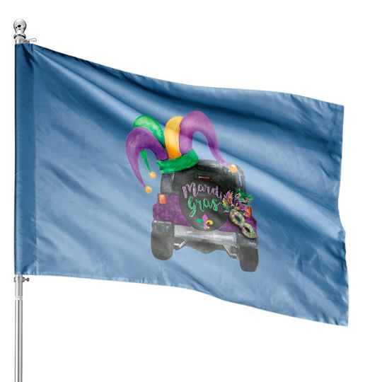 Discover Mardi gras jeep House Flags