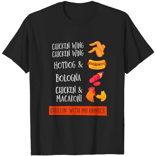 Discover Chicken Wing Hotdog and Bologna T Shirt