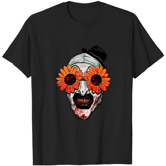 Discover Art The Clown Terrifier 2 Sunflower Sunglasses T-Shirt