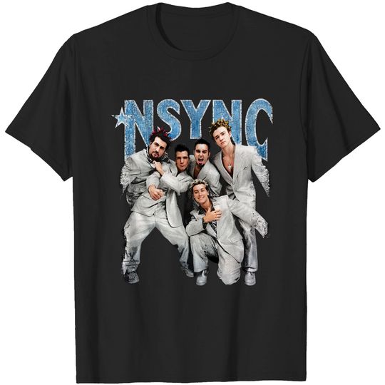 Discover NSYNC Silver Suit Boy Band Shirt