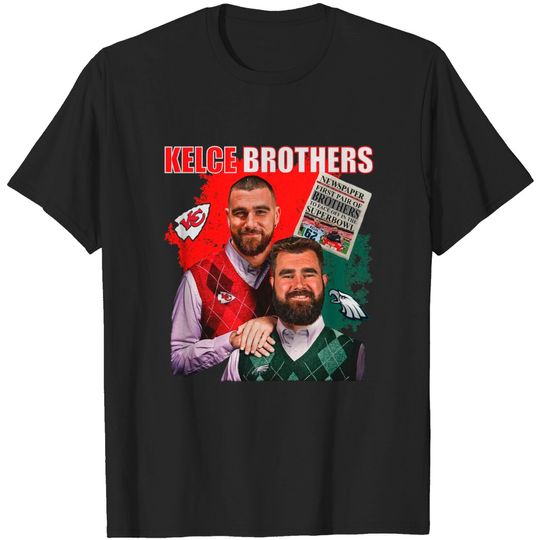Discover Kelce Brothers Graphic Tee, Kelce Brother Shirt