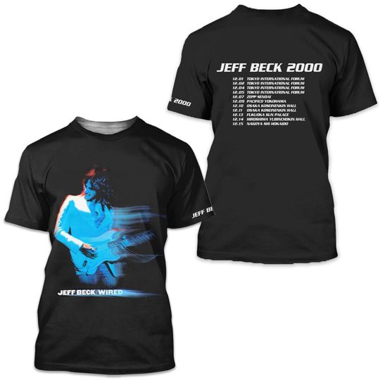 Discover Jeff Beck Wired 2000 English Guitarist Yardbirds Jeff Beck Group t-shirt