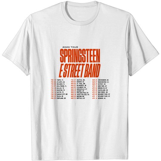 Discover Bruce Springsteen E Street Band First 2023 Tour T Shirt