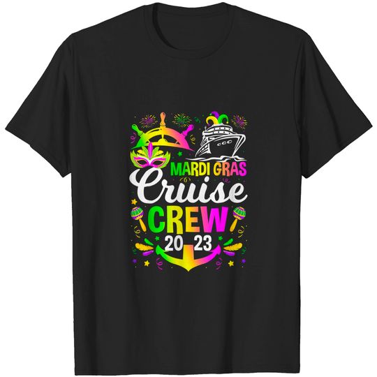 Discover Mardi Gras Cruise Crew 2023 Cruising Funny Festival Party T-Shirt
