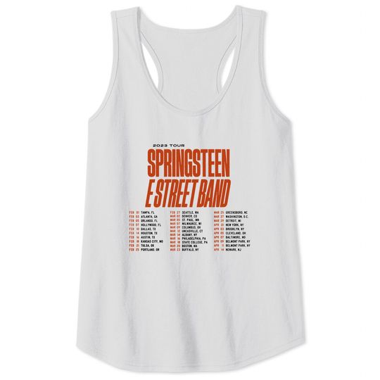 Discover Bruce Springsteen E Street Band First 2023 Tour Tank Tops