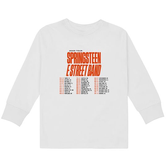 Discover Bruce Springsteen E Street Band 2023 Tour Kids Long Sleeve T-Shirts