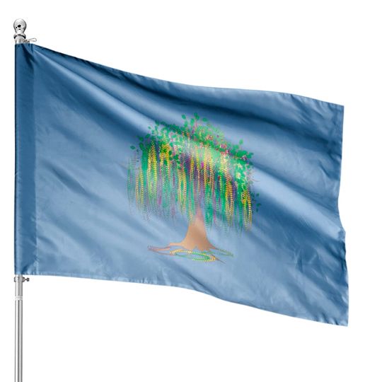 Discover Mardi Gras Bead Tree Printed House Flags