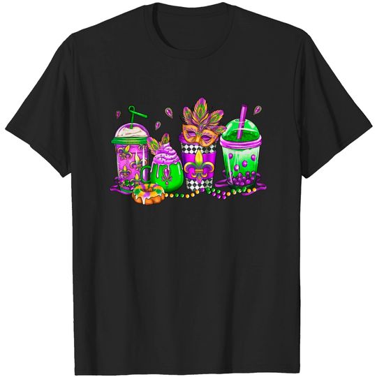 Discover Mardi Gras Coffee Drink Shirt,Mardi Gras Drink Shirt, Fat Tuesday Coffee Cup Shirt
