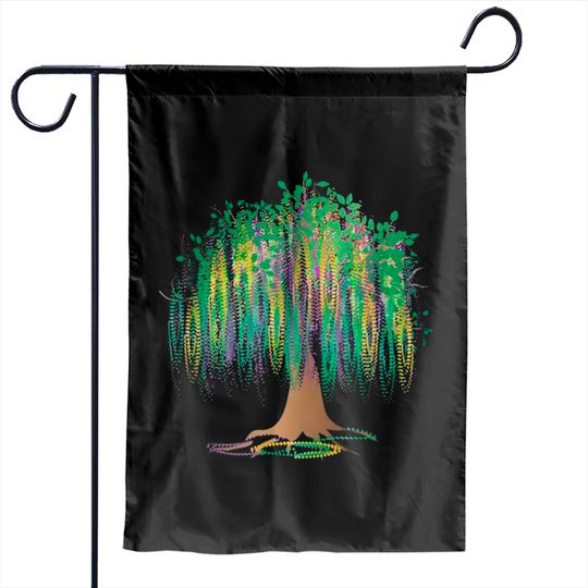 Discover Mardi Gras Bead Tree Printed Garden Flags