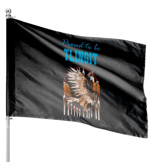 Discover Native American Tlingit Eagle Spirit - Proud To Be Tlingit Eagle Spirit - House Flags