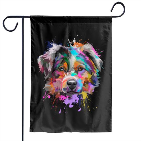 Discover Splash Art Australian Shepherd Garden Flags