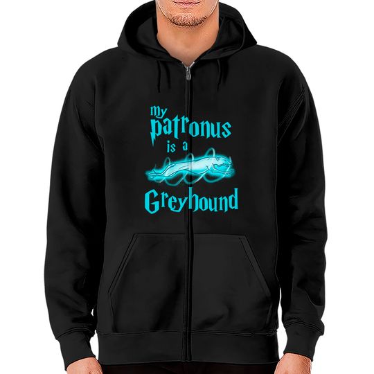 Discover My Patronus Is A Greyhound Zip Hoodies