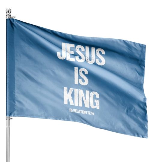 Discover Jesus Is The King Motivational Christian Catholic Easter Pullover House Flags