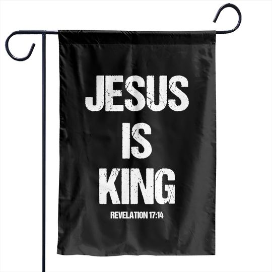 Discover Jesus Is The King Motivational Christian Catholic Easter Pullover Garden Flags