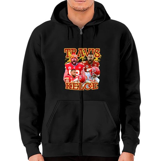 Discover Travis Kelce Vintage Zip Hoodies