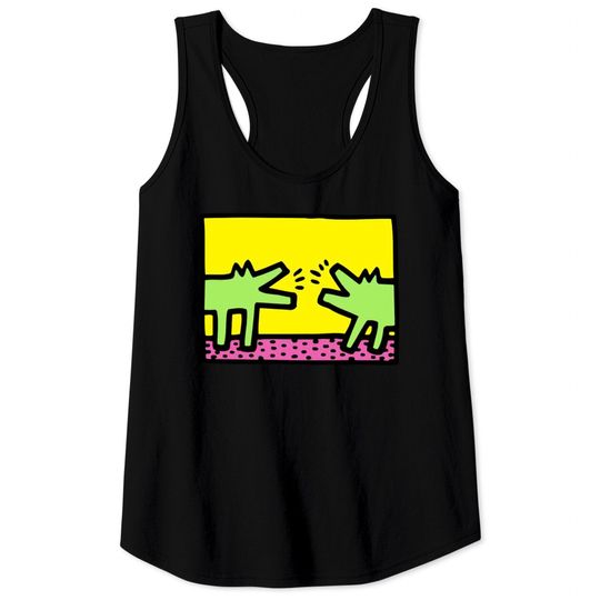 Discover Keith Haring Dog Merch Tank Tops